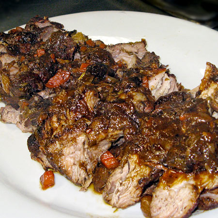 Pork Butt with Port and Prunes