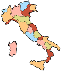 Italian regions map