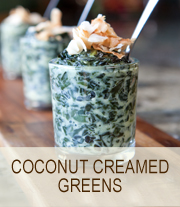 Coconut Creamed Greens | She Paused 4 Thought