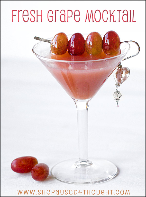 Fresh Grape Mocktail | She Paused 4 Thought