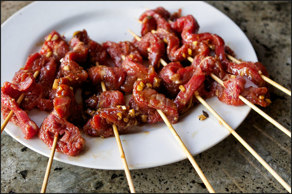 Spicy Beef Skewers | She Paused 4 Thought