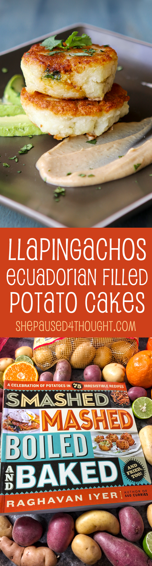 Llapingachos-Ecuadorian filled potato cakes | She Paused 4 Thought