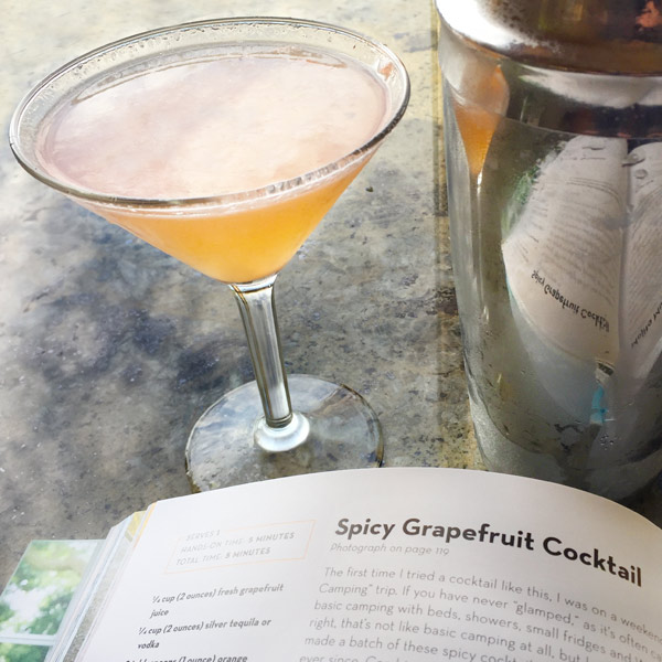 spicy grapefruit cocktail from cookbook Siriously Delicious