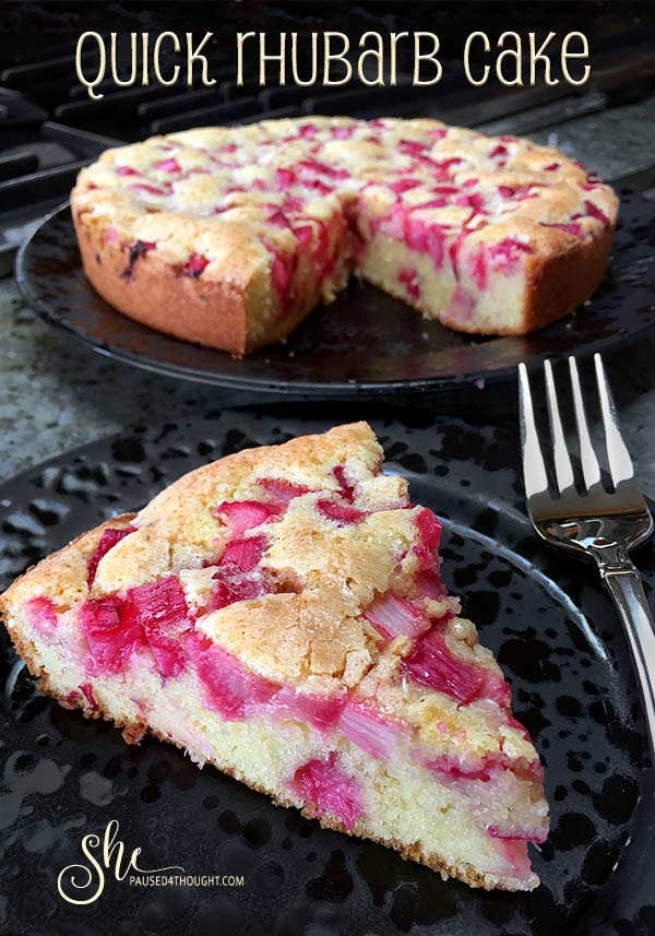 Quick Rhubarb Cake from Decadent Fruit Desserts