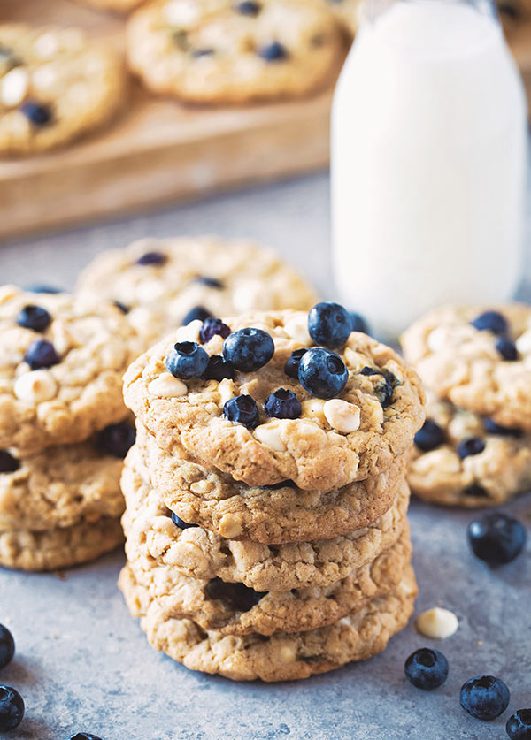 Blueberry - White Chocolate Oatmeal Cookies