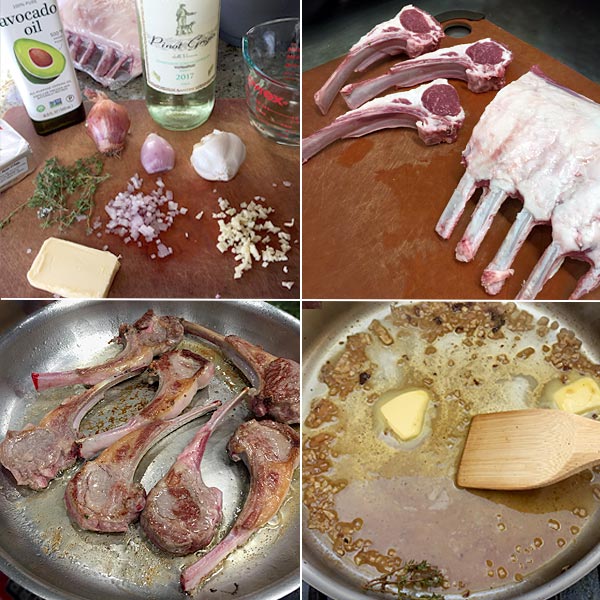 the making of easy pan seared aussie lamb chops