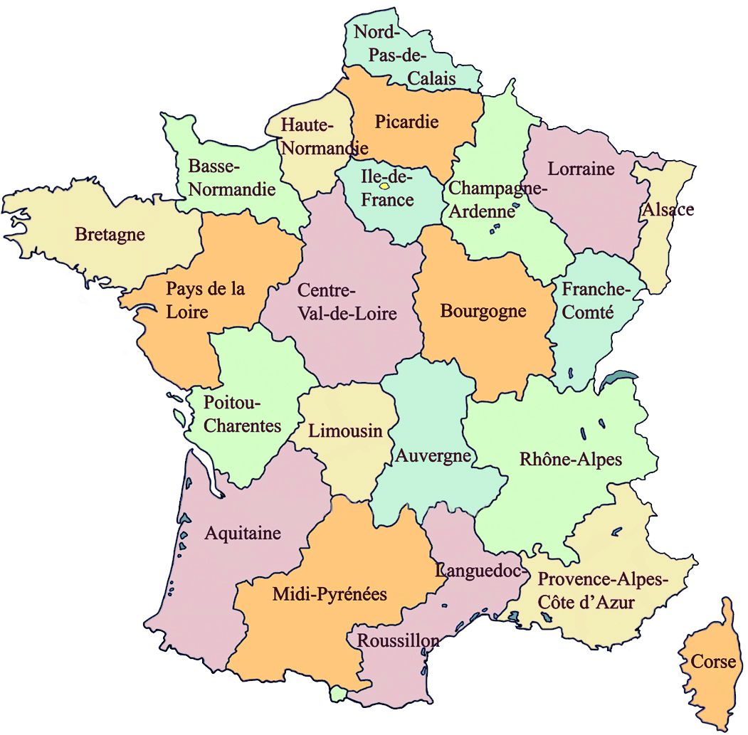 France-Regions-map - She Paused 4 Thought