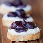Roasted grapes and Hatch Chiles appetizer